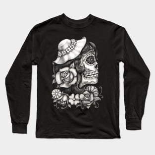 Female skeleton day of the dead. Long Sleeve T-Shirt